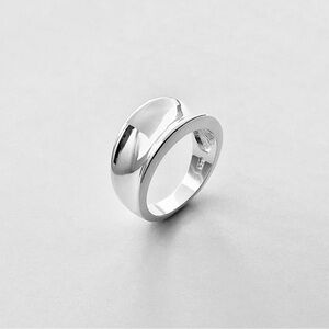 Sterling Silver Unisex Heavy Concave Ring, Silver Rings, Wedding Band